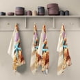 thumbnail image 4 of Sea Shells Starfishes Tea Towels Set of 6 Summer Sand Beach Kitchen Dish Cloth with Hanging Loop, 18"x28"Lint-Free Absorbent Towel for Kitchen Drying Wiping and Cleaning, 4 of 7