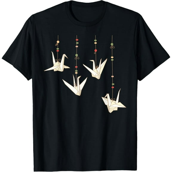 Thousand Origami Cranes 1000 Paper Cranes Japanese Culture T-Shirt men and women can wear, black, white, gifts