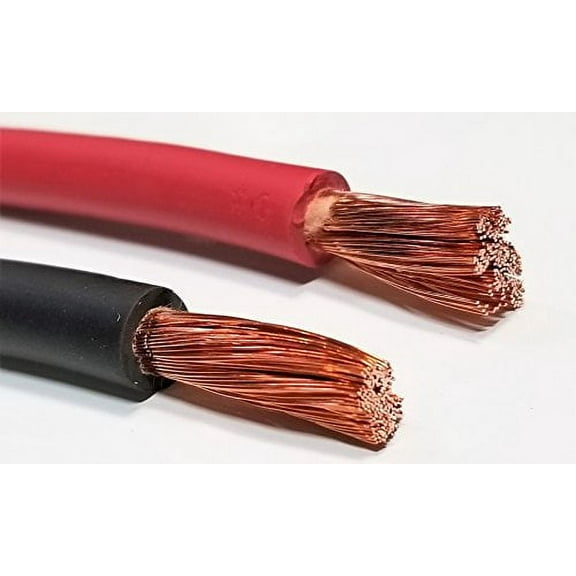 AC/DC WIRE 6 Gauge 6 AWG Welding Battery Pure Copper Flexible Cable Wire - Car, Inverter, RV, Trucks (200 ft BLACK   200 ft RED) MADE IN USA