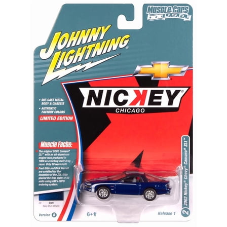 Johnny Lightning Jlmc034 Muscle Car Ver B 2002 Nickey Chevy Camaro Zl1 Blue