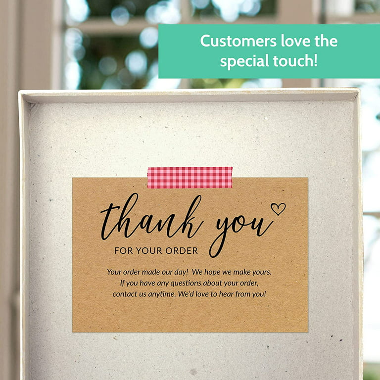 T MARIE 50 Extra Large 4x6 Thank You Cards Small Business Supplies