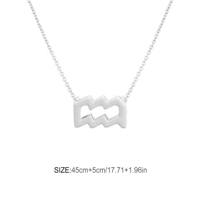 Constellation Theme Friendship Necklace Creative Comfortable Ins Exquisite Durable Rust-proof Lightweight Fashion Accessory Aquarius Silver