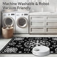 thumbnail image 5 of ODIKA 6'x9' Machine Washable Non-Slip Area Rug, Festive Snowflake Latch Hook Pillow Kit with Crochet Yarn Needlework High Traffic Rug with Pad, Black, 743785, 5 of 8