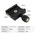 thumbnail image 3 of Qr-50 Quick Release Plate Compatible For Series Tripod Ball Head For Dslr Camera Monopod, 3 of 4