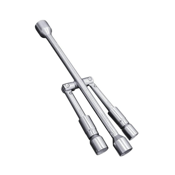 funtasica Foldable Wheel Wrench 17mm 19mm 21mm 23mm Van Truck Folding Lug Wrench 4 Way