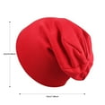 thumbnail image 3 of ZACPNCV Kids Fashion Hip Hop Winter Hat Warm Comfortable Head Cap Solid Color For Girls Boys Red, 3 of 4