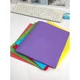 thumbnail image 5 of Plastic 3 Hole Punched Binder Folders with Business Card Holder,1 Pcs Plastic 3 Hole Punch Folders with Pockets,2-Pocket Folders for 3 Ring Binder,File Folders for Documents,School Supplies,(Red), 5 of 5