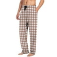 thumbnail image 2 of purcolt Mens Plaid Pajama Pants Drawstring Elastic Waist Lightweight Sleep Pants Lounge Pants Sleepwear PJ Bottoms with Pockets, 2 of 7