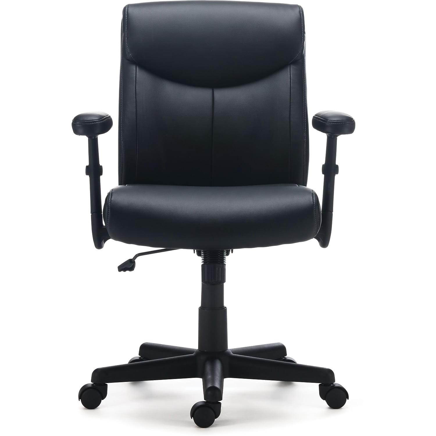Staples Traymore Ergonomic Faux Leather Swivel Computer and Desk Chair Black (59425-CC)