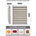 thumbnail image 3 of Soap Holder, Ceramic Bar Soap Dishes Soap Saver for Bathroom, Shower, Sink, Kitchen, Countertop, Bath Tub, Keep Soap Bars Dry, White, 3 of 6
