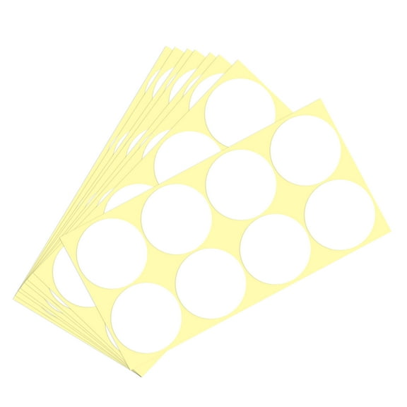 Color Sticker Round Label 50mm for Office Marker White Pack of 120