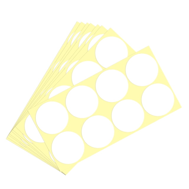 Unique Bargains Color Sticker Round Label 50mm for Office Marker White Pack of 120