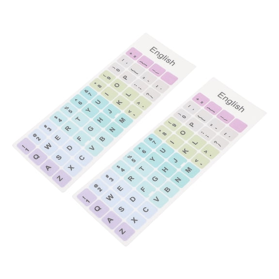 2 Sheets Keyboard Decorative Sticker Laptop for Decal Backlit Wired