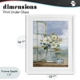 thumbnail image 4 of Stupell Industries French Country Seaside Floral Bouquet Window White Framed Print Under Glass, 13 x 16, by Carol Robinson, 4 of 8