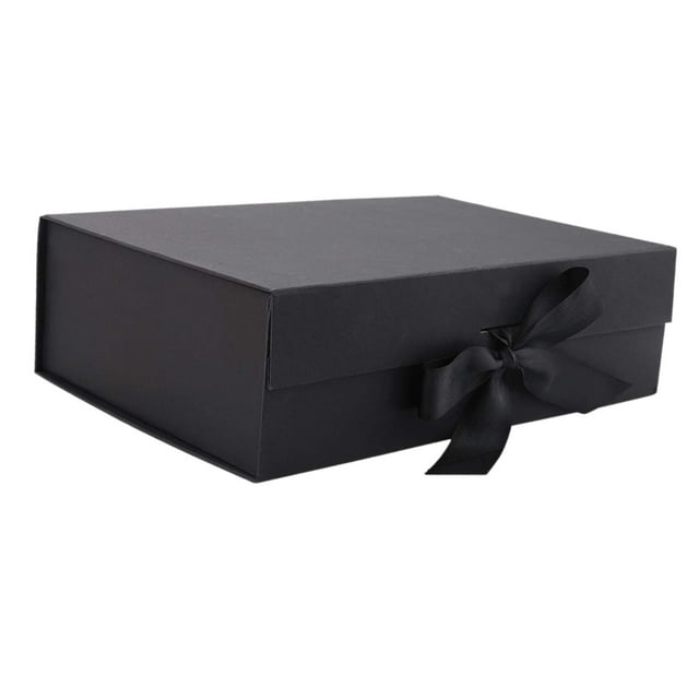 Gift Box with Ribbon Proposal Gift Boxes Presentation Box Large Gift Packaging Box for Engagement Party Birthday Party Keepsake Valentine'S Black