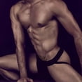 thumbnail image 3 of Ropa interior para hombre y estilo cintura baja color sólido algodón sexy tanga sexy para hombre, 3 of 4