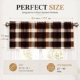thumbnail image 4 of AshasdS Brown Plaid Window Valance Checkered Curtain Valance Farmhouse Kitchen Window Treatment Rustic Home Decor, 4 of 5