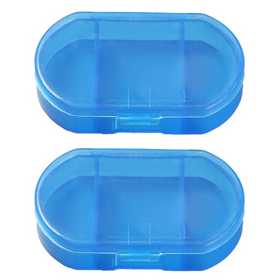 huanledash 2Pcs Pill Box Avoid Light Compartmentalized Transparent Dustproof Portable Carry-on Pill Dispenser Box Household Supplies