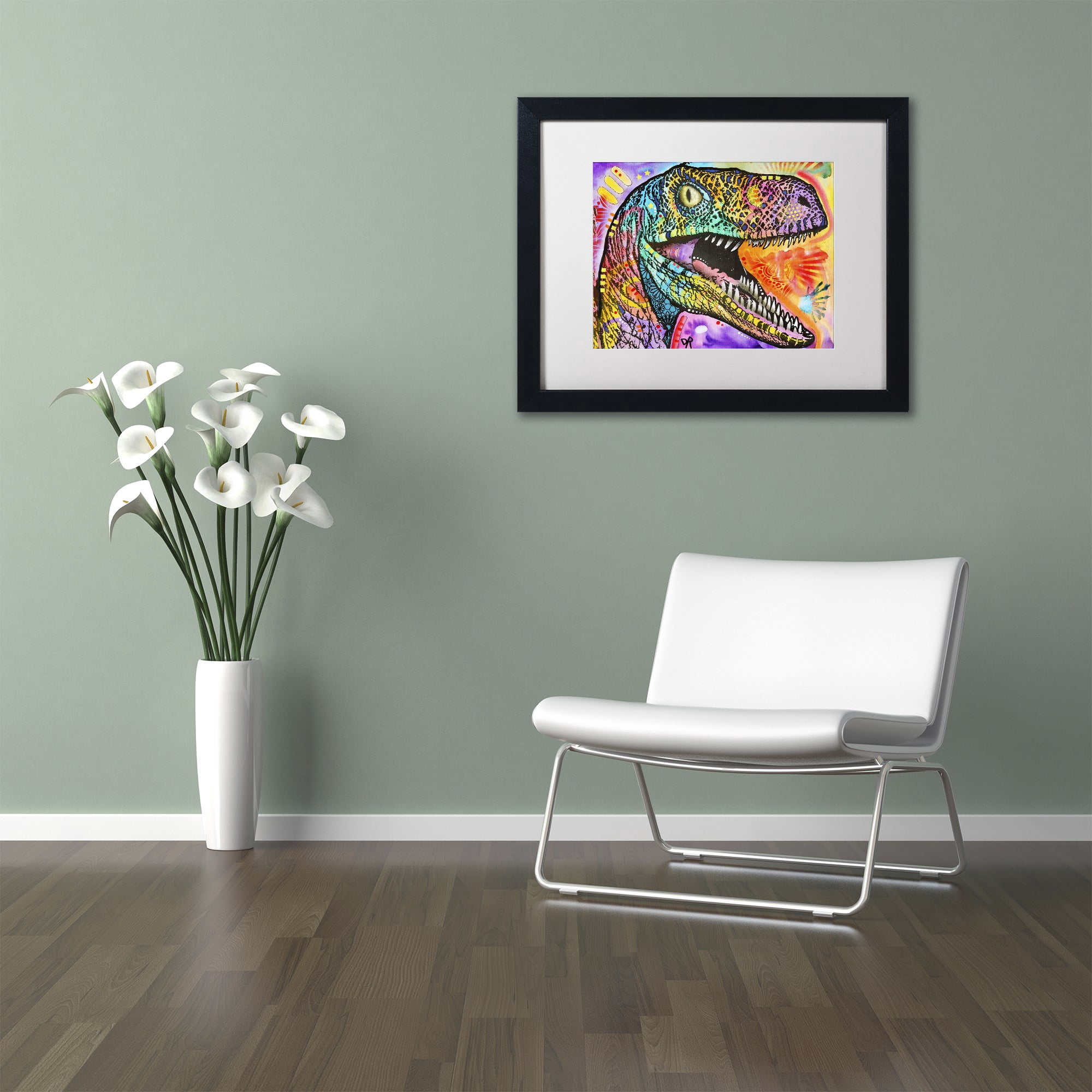 Trademark Fine Art "Raptor" Canvas Art by Dean Russo, White Matte, Black Frame