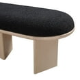 thumbnail image 4 of Meridian Furniture Wilshire Black Boucle Fabric Bench, 4 of 9