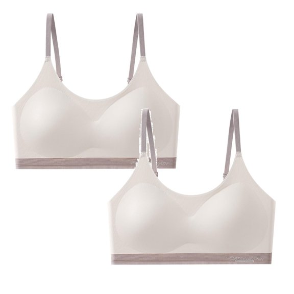 MDUKONU Big Girls Bras for Teen Girl Seamless Wireless Padded Juniors Training Bra 2 Pack