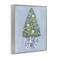 thumbnail image 3 of Stupell Industries Blue & White Christmas Tree Holiday Painting Gray Framed Art Print Wall Art, 16 x 20, 3 of 8