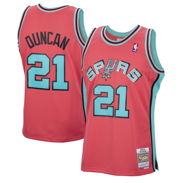 Tim Duncan San Antonio Spurs Mitchell & Ness 1998-99 ...