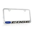 thumbnail image 2 of Ford Edge Chrome Plated Brass Metal License Plate Frame wide bottom engraved 2 hole, 2 of 3