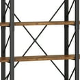 thumbnail image 5 of ModFusion 5 Tier Bookshelf Modern Bookcase Storage Display with Metal Frame for Home Office, Brown, 5 of 9
