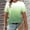 Green, variant on Ussuma Gradient Color Pullover Blouse for Women Crew Neck Loose Stylish Personality Vacation Camp Holiday Party