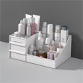 thumbnail image 1 of 1pc White New Drawer Makeup Storage Box Dormitory Finishing Plastic Shelf Cosmetics Skin Care Dressing Table Desktop, 1 of 6