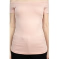 thumbnail image 5 of Alberto Makali Boat Neck Cap Sleeve Solid Spandex Top-BLUSH / XL, 5 of 25