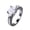Silver, variant on Weloille Gorgeous Black Copper Alloy Inlaid With Zircons In Various Colors
