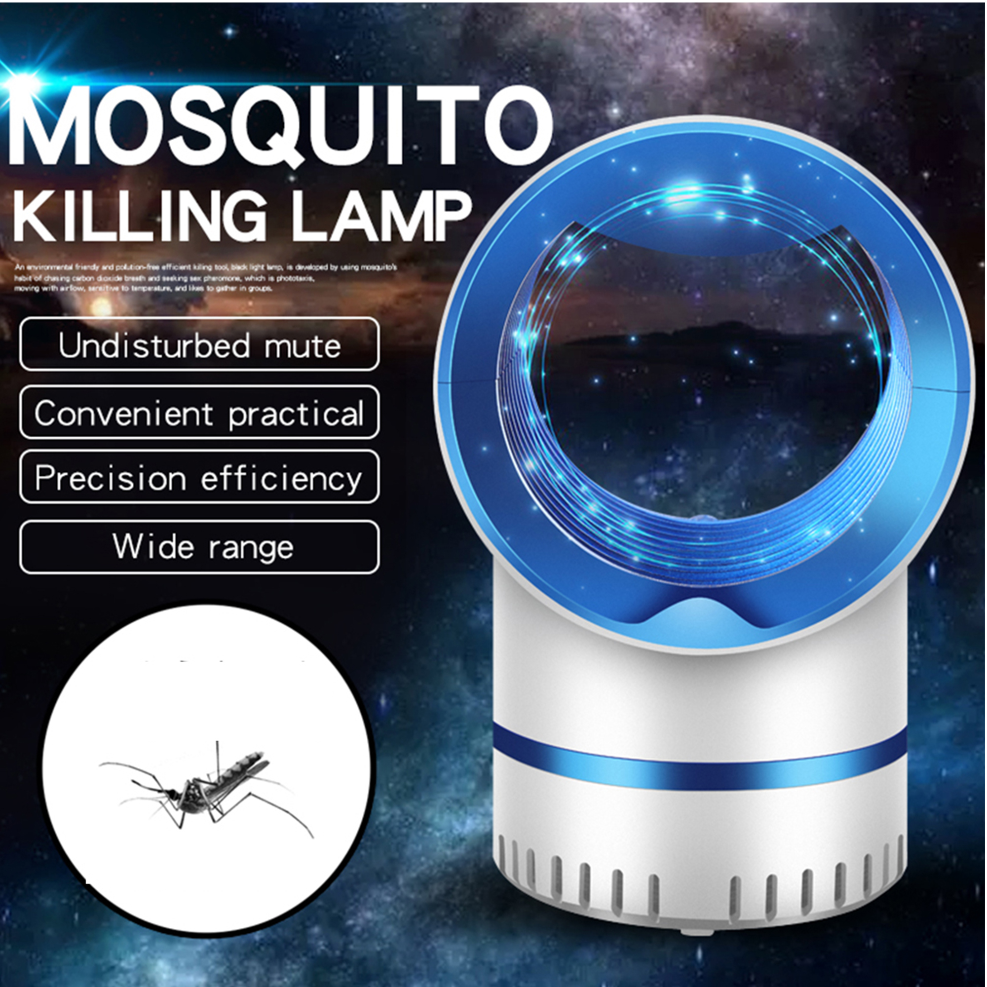 Electric Fly Bug Zapper Mosquito Insect Killer LED Light Trap Pest  Control Lamp