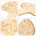 thumbnail image 6 of KAKOWELY 10Pcs Wooden Mushroom Cutout Hanging Decor Beige 2.9x3.2x0.1in For Festival Holiday, 6 of 8