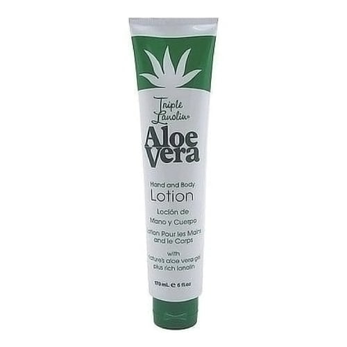 Triple Lanolin Aloe Vera Hand and Body Lotion Tube, 6 Oz, 2 Pack