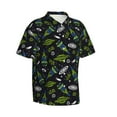 thumbnail image 2 of Balery Space Rockets Print Men's Hawaiian Shirts Short Sleeve Beach Shirt Relaxed Fit Vacation Button Down Shirts-3X-Large, 2 of 9