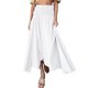 thumbnail image 1 of VISgogo Falda larga ahumada para mujer, falda con abertura de color sólido de cintura alta informal de verano para adultos VISgogo moda, 1 of 2