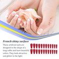 thumbnail image 4 of Length Coffin Fake Nail Scratch Resistant Press-on Fingernails Removable Trimble Nail Tip Adjustable Manicure Stickers Girls Type 5, 4 of 6