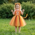 thumbnail image 6 of JIAYUE Girls Dresses Square Collar Sleeveless Ball Gown Animal Graphic Multicolor Mid-Length Tutu Carnival Toddle Birthday Comfort Performance Playwear Stylish Dance Princess Dress, 6 of 7