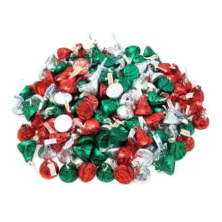 Christmas Candy Hershey's Kisses Holiday, Milk Chocolate Caramel Candy Mix, Bulk (Pack of 2
