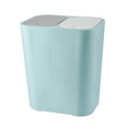 thumbnail image 4 of Poubelle Double Humide et Sèche de 15 Litres à 2 Compartiments, Bac de Recyclage pour Cuisine, Bleu, 4 of 9