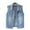 *Blue, variant on ClodeEU Women's Sleeveless Denim Vest, Casual Button Down Waistcoat with Pockets Black,Womens Plus XXXXL