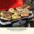 thumbnail image 6 of Cuisinart Petite Gourmet Portable Gas Grill, Compact Portable Grill Propane, 150 Sq. In. Cooking Surface, 5,500 BTU Burner Small Gas Grills for Camping, BBQ, Folding Legs and Carry Handles, Red, 6 of 10
