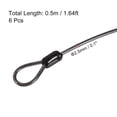 thumbnail image 2 of Uxcell Security Cable Coated Luggage Lock Wire Rope with Loop Gray 1.64ft, 2 of 5