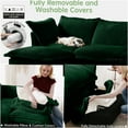 thumbnail image 5 of JERFIT Green Corduroy Modular U-Shaped Sectional Sofa with Deep Seating and Removable Covers, 5 of 9
