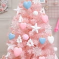 thumbnail image 6 of 2 Ft Christmas Tree Pink Christmas Ornaments with Lights Small Artificial Christmas Trees with Hanging Ornaments Desktop Xmas Tree Small Christmas Trees for Table Cute Little Tree Decorations, 6 of 6