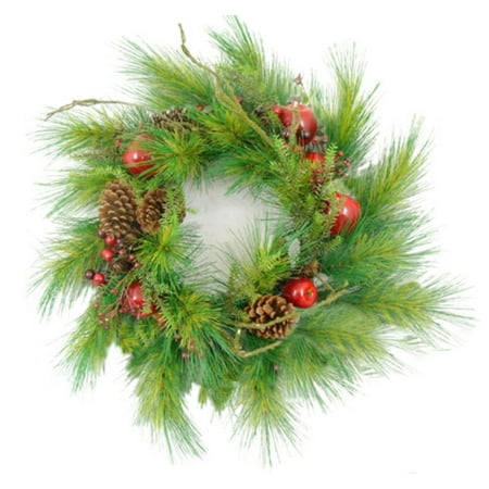 24" Apple Berry & Pine Cone Artificial Christmas Wreath