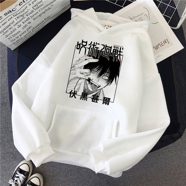 Sudadera con capucha de Jujutsu Kaisen para hombre y mujer, suéter informal de Anime japonés de Manga corta con estampado de Gojo Satoru Yuji Itadori, Unisex