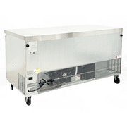 Cooler Depot 72 inch 20.25 cu.ft, 36 heigh Commercial Undercounter Freezer, 3 Solid Doors, Stainless steel exterior, NSF certified.